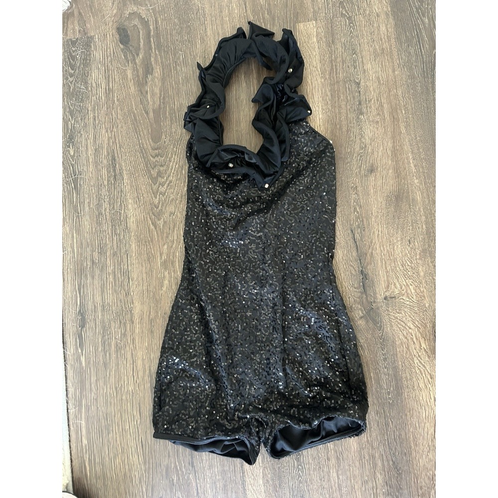 Weissman Black Sequin Kids Dance Costume